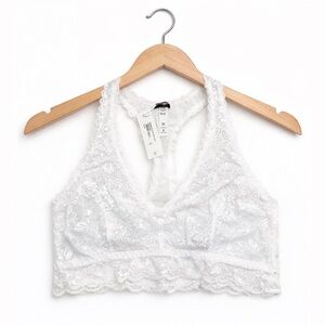 Cosabella Never Say Never Racie Racerback Extended Bralette White 2X NWT